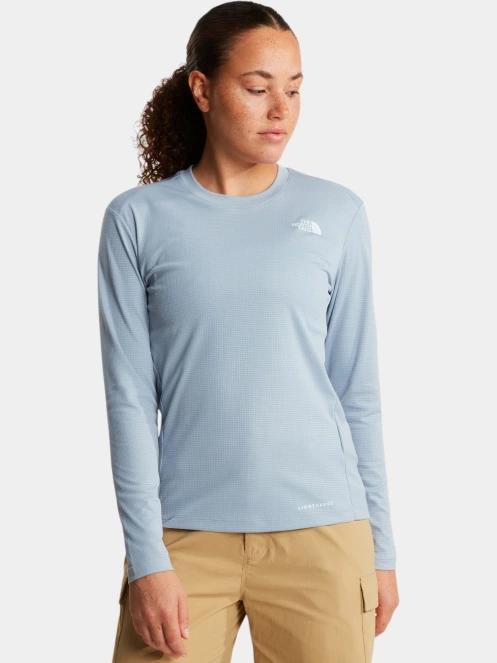 The North Face W Shadow Long Sleeve T-Shirt női hosszú ujjú sport póló világoskék színben 2