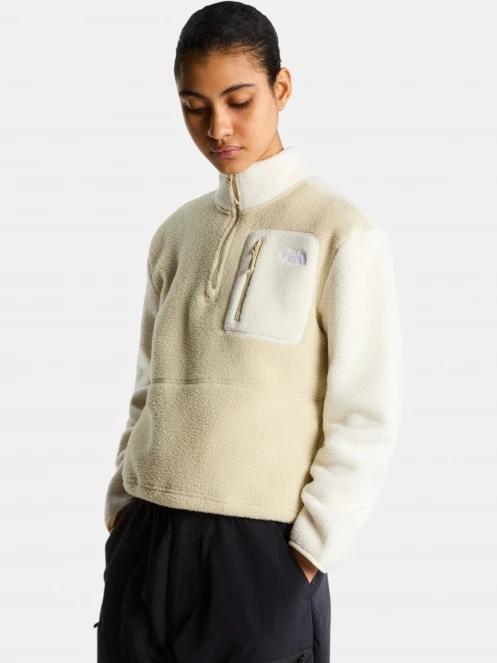 The North Face W Yumiori 1/4 Zip női polár pulóver homok színben 2