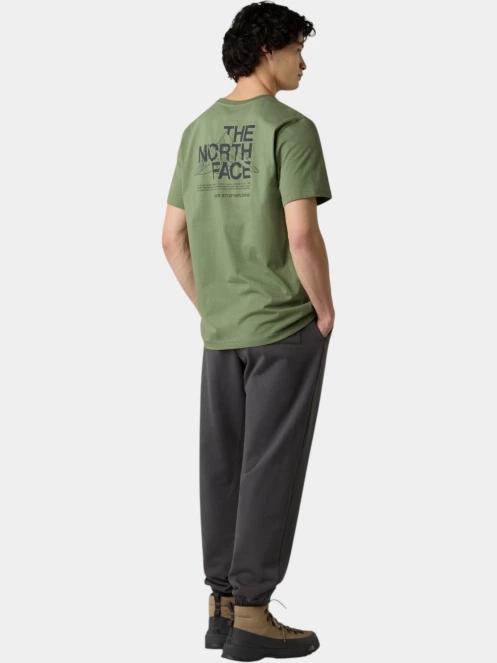 The North Face M Mountain Sketch Ss Tee férfi rövid ujjú póló zöld színben 4