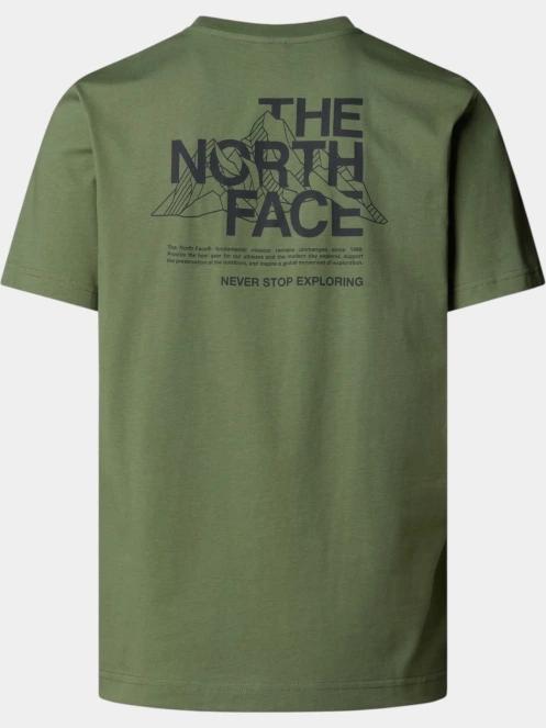 The North Face M Mountain Sketch Ss Tee férfi rövid ujjú póló zöld színben 6