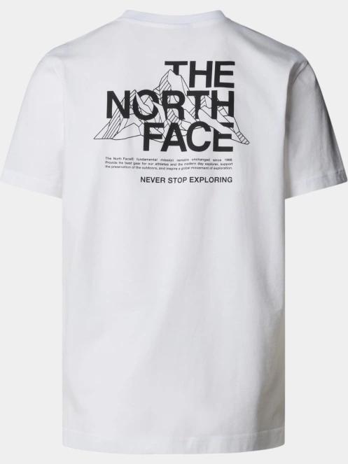 The North Face M Mountain Sketch Ss Tee férfi rövid ujjú póló fehér színben 3