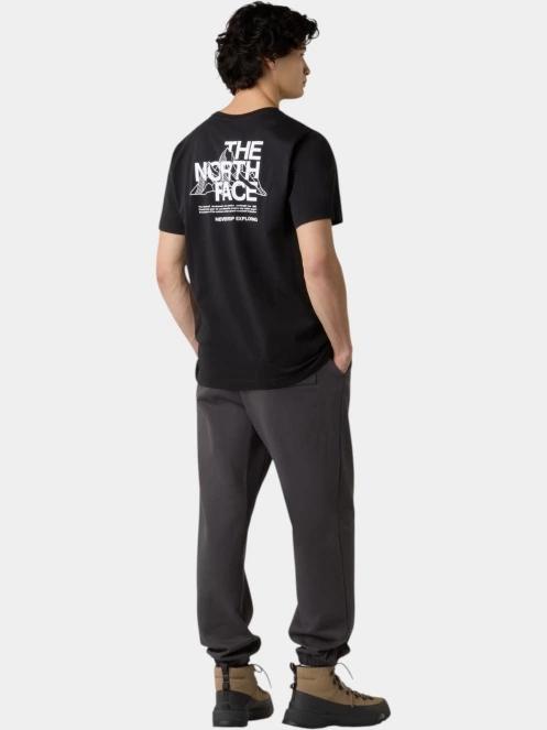 The North Face M Mountain Sketch Ss Tee férfi rövid ujjú póló fekete színben 4