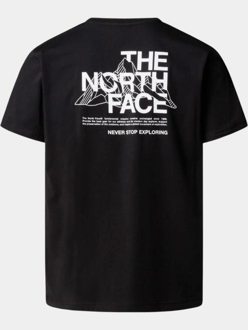The North Face M Mountain Sketch Ss Tee férfi rövid ujjú póló fekete színben 6