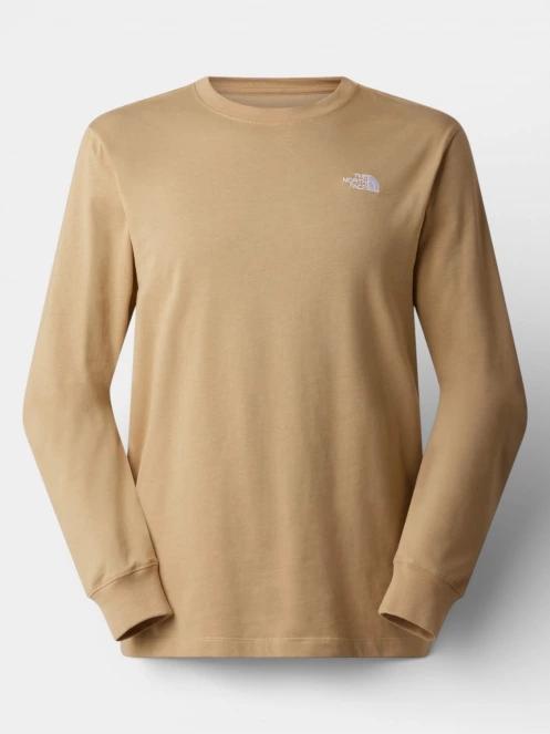 The North Face M Evolution Simple Dome Regular Long Sle férfi hosszú ujjú póló barna színben 6