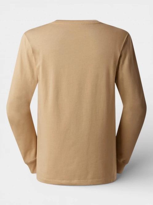 The North Face M Evolution Simple Dome Regular Long Sle férfi hosszú ujjú póló barna színben 7