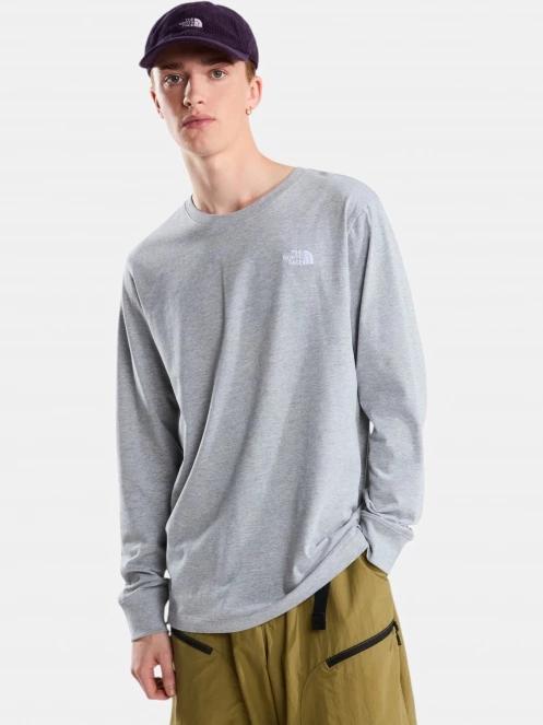 The North Face M Evolution Simple Dome Regular Long Sle férfi hosszú ujjú póló szürke színben 2