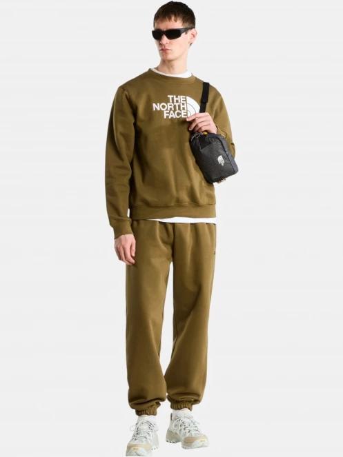 The North Face M Tnf Essential Drew Peak Regular Crew férfi pulóver oliva színben 4