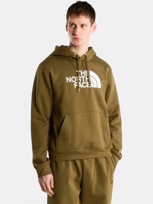 The North Face M Tnf Essential Drew Peak Regular Hoodie férfi kapucnis pulóver oliva színben 2
