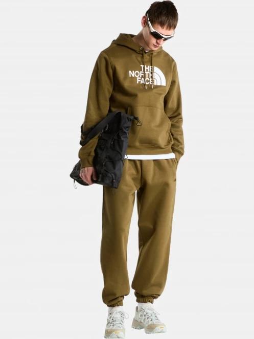 The North Face M Tnf Essential Drew Peak Regular Hoodie férfi kapucnis pulóver oliva színben 4