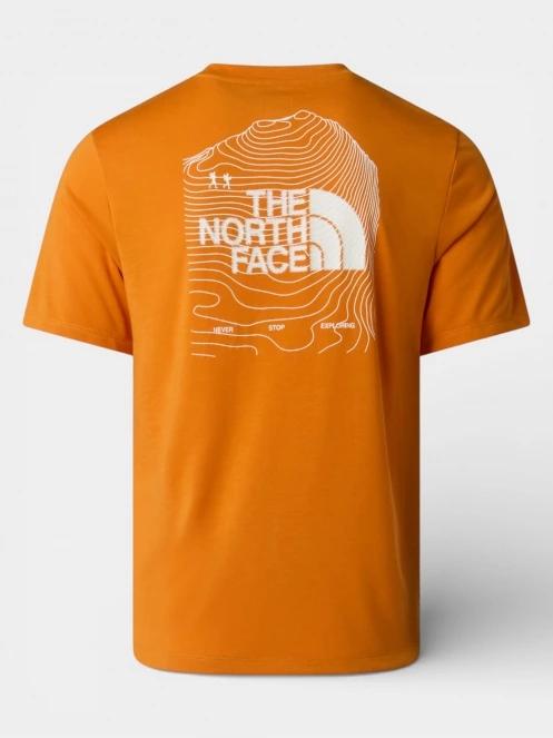 The North Face M Bitmap Logo Short Sleeves Tee-Graphic férfi rövid ujjú sport póló narancssárga színben 6