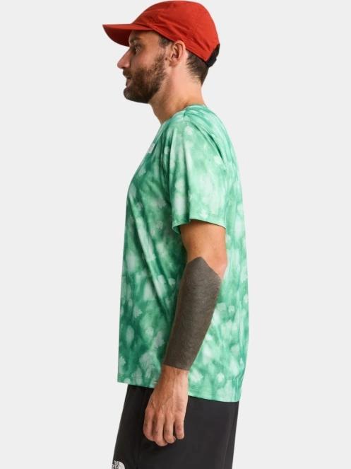 The North Face M 24/7 Short Sleeve T-Shirt Reg-Print férfi rövid ujjú sport póló zöld színben 3