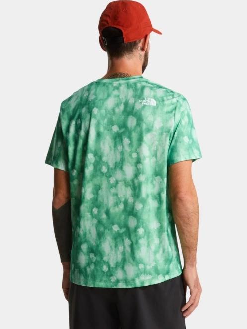 The North Face M 24/7 Short Sleeve T-Shirt Reg-Print férfi rövid ujjú sport póló zöld színben 4