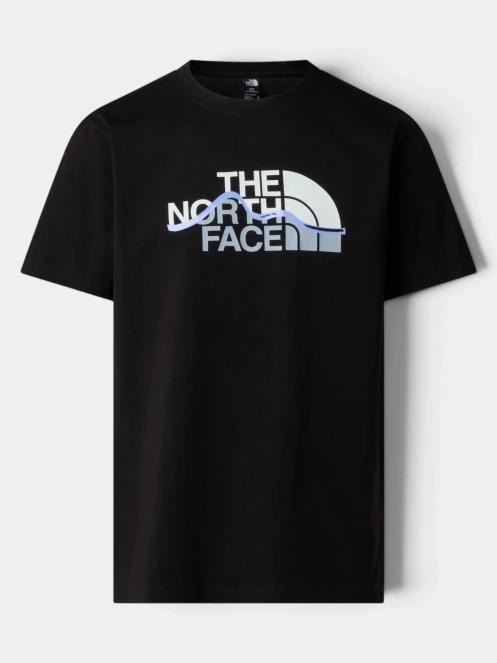 The North Face M Mountain Line Regular Short Sleeve Tee férfi rövid ujjú póló fekete színben 2