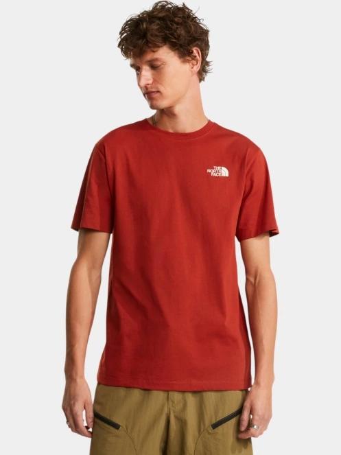 The North Face M Vertical Regular Short Sleeve Tee-Grap férfi rövid ujjú póló piros színben 2
