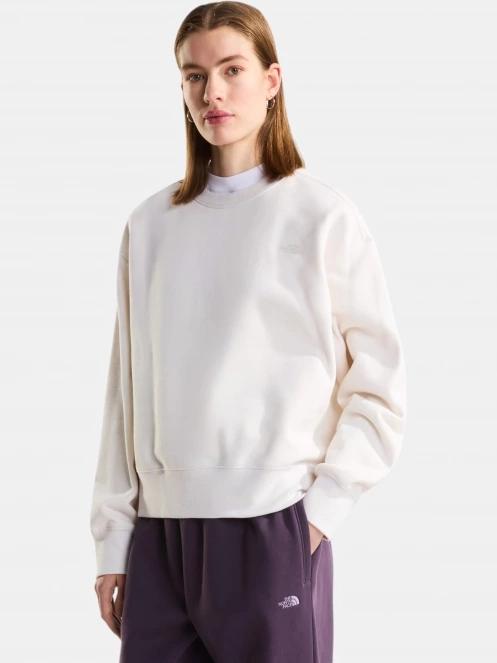 The North Face W Tnf Essential Simple Dome Boxy Os Crew női pulóver fehér színben 2