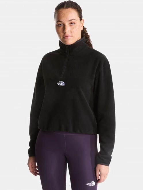 The North Face W Novelty Logo Glacier 1/4 Zip női polár pulóver fekete színben 2