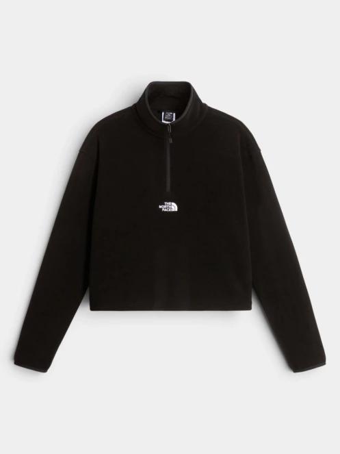The North Face W Novelty Logo Glacier 1/4 Zip női polár pulóver fekete színben 5