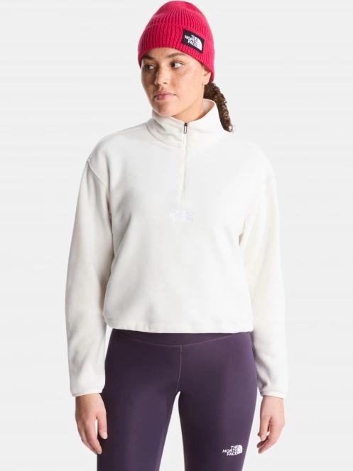 The North Face W Novelty Logo Glacier 1/4 Zip női polár pulóver fehér színben 2