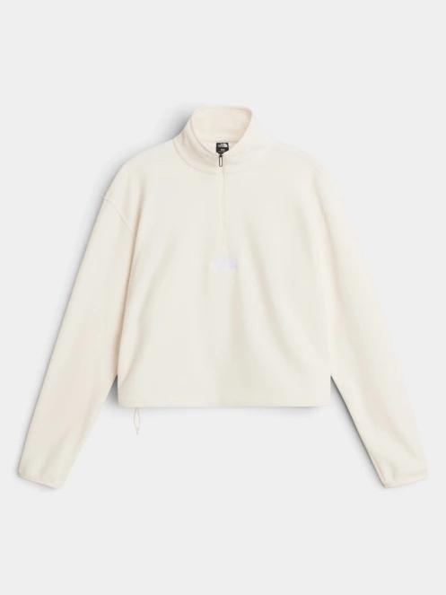 The North Face W Novelty Logo Glacier 1/4 Zip női polár pulóver fehér színben 5