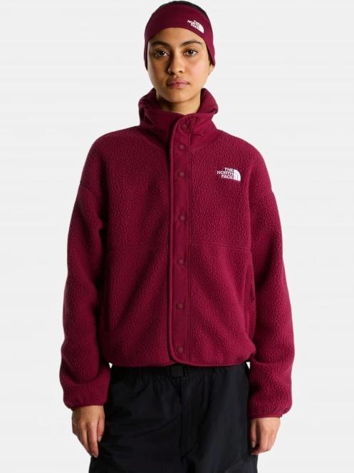 The North Face W Cragmont Snap Front Fleece Jacket női polár pulóver bordó színben 2