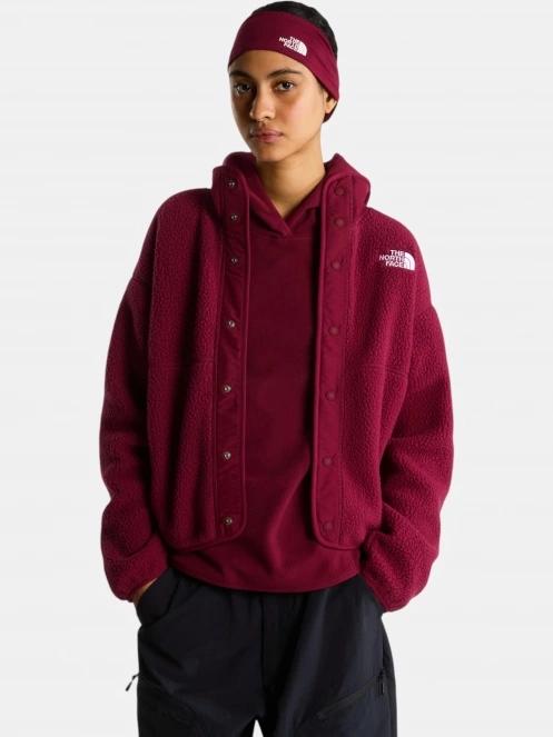 The North Face W Cragmont Snap Front Fleece Jacket női polár pulóver bordó színben 4