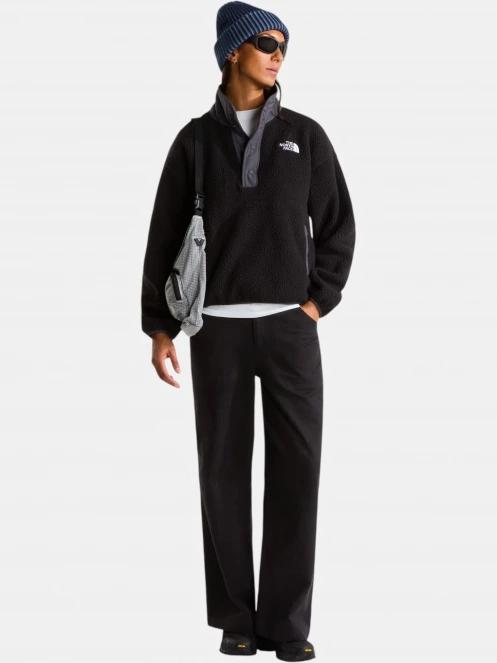 The North Face W Cragmont Snap 1/2 Fleece Jacket női polár pulóver fekete színben 4