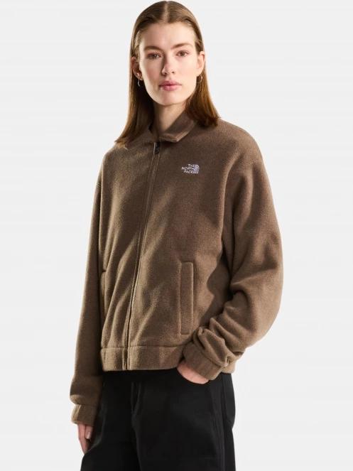 The North Face W Fleece Collared Jacket női polár pulóver barna színben 2