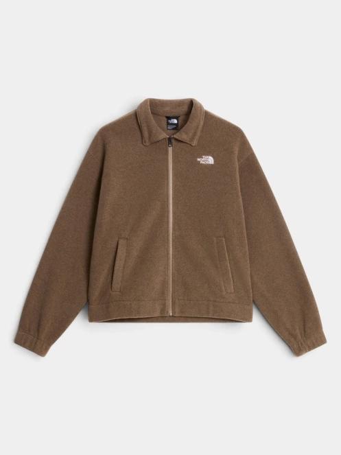 The North Face W Fleece Collared Jacket női polár pulóver barna színben 5