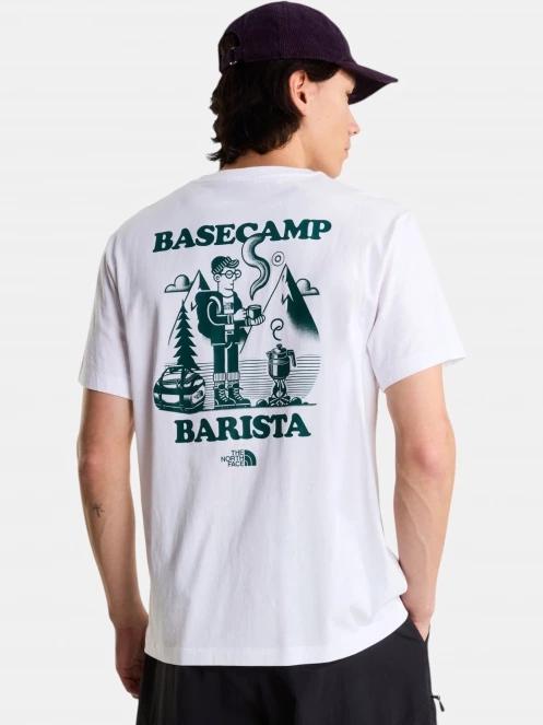 The North Face U Basecamp Barista Rlx Ss Tee-Graphic férfi rövid ujjú póló fehér színben 3