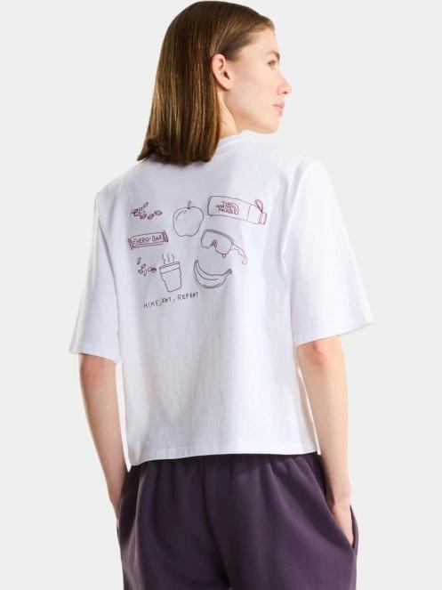 The North Face W Hike Picnic Boxy Ss Tee-Graphic női rövid ujjú póló fehér színben 3