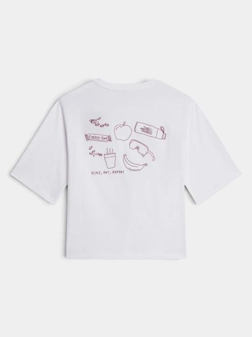 The North Face W Hike Picnic Boxy Ss Tee-Graphic női rövid ujjú póló fehér színben 6