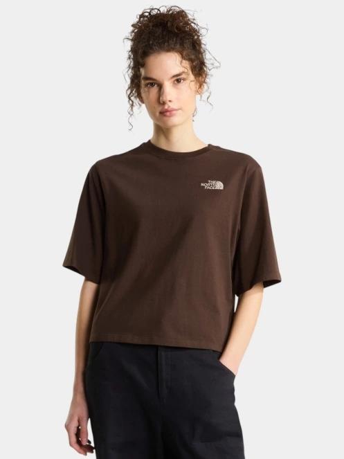 The North Face W Hike Picnic Boxy Ss Tee-Graphic női rövid ujjú póló barna színben 2