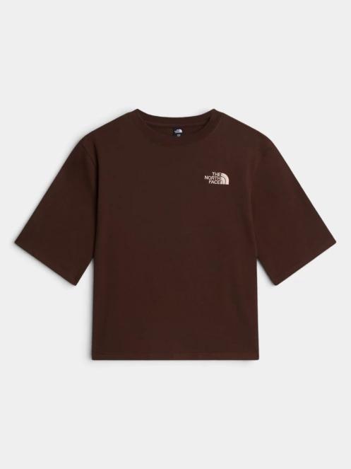 The North Face W Hike Picnic Boxy Ss Tee-Graphic női rövid ujjú póló barna színben 5