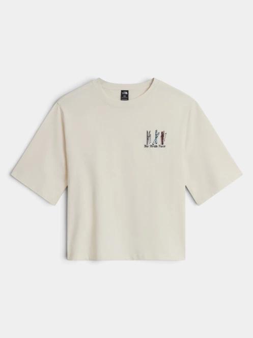 The North Face W Ski Embro Boxy Ss Tee-Graphic női rövid ujjú póló fehér színben 5