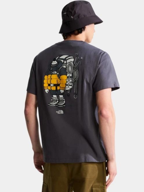 The North Face U Gear Up Get Out Rlx Ss Tee-Graphic férfi rövid ujjú póló szürke színben 3