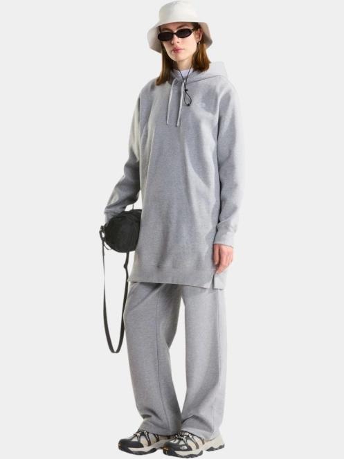 The North Face W Essential Sd Rlx Hooded Dress női pulóverruha szürke színben 4