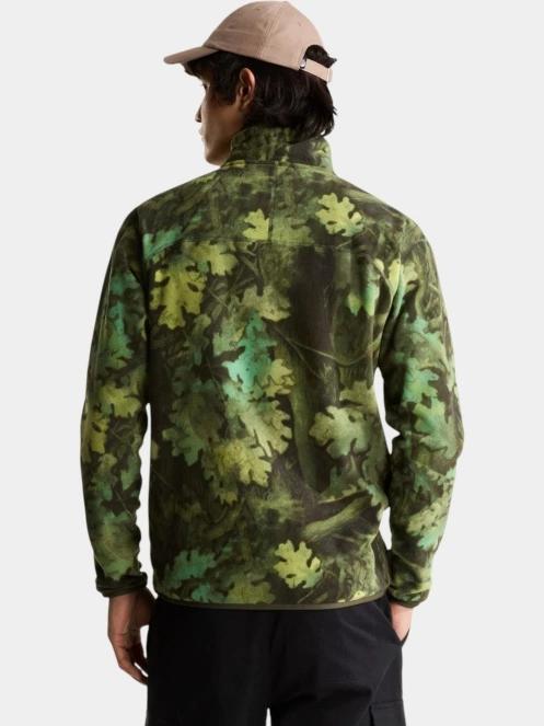 The North Face M Novelty Logo Glacier 1/4 Zip - Print férfi polár pulóver zöld színben 3