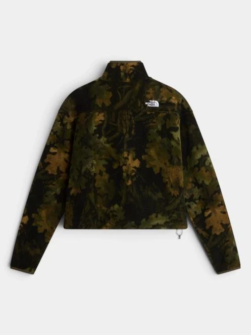 The North Face W Novelty Logo Glacier 1/4 Zip - Print férfi polár pulóver zöld színben 6