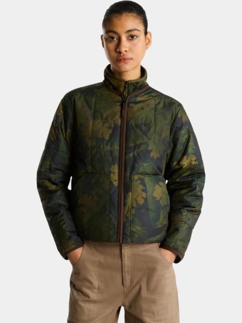 The North Face W Lhotse Lt Insulated Jacket -Print női steppelt átmeneti kabát sötétzöld színben 2