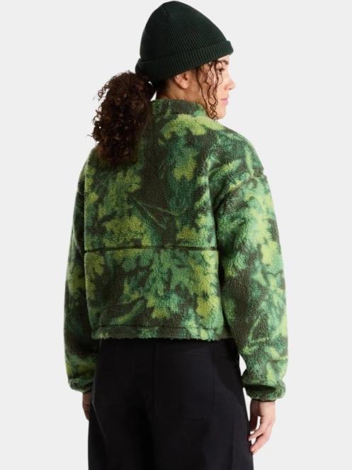 The North Face W Extreme Pile 2 Fz Jacket -Print női polár pulóver zöld színben 4