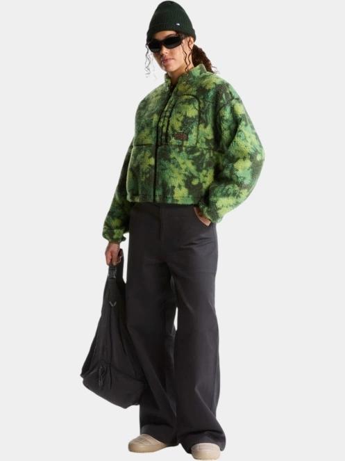 The North Face W Extreme Pile 2 Fz Jacket -Print női polár pulóver zöld színben 5