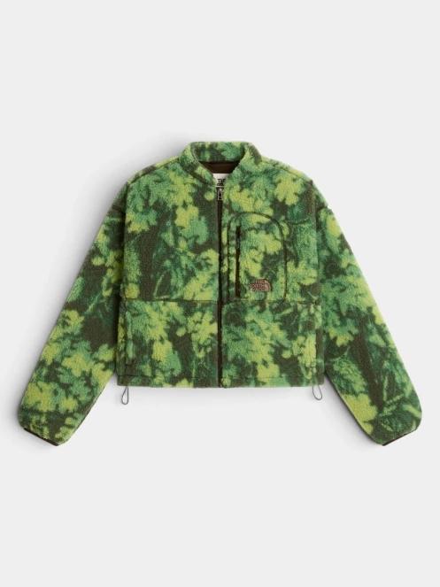 The North Face W Extreme Pile 2 Fz Jacket -Print női polár pulóver zöld színben 6