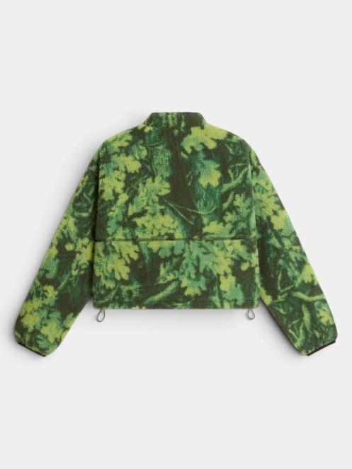 The North Face W Extreme Pile 2 Fz Jacket -Print női polár pulóver zöld színben 7