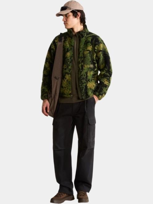 The North Face M Extreme Pile 2 Fz Jacket -Print férfi polár pulóver sötétzöld színben 5