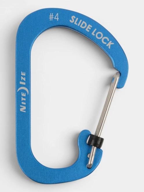 Niteize SlideLock® Carabiner Aluminum #4 karabiner kék színben 2