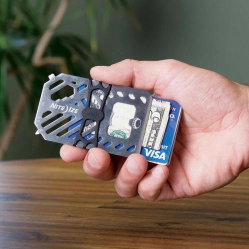 Niteize Financial Tool® Multi Tool Wallet pénztárca multiszerszám szürke színben 5
