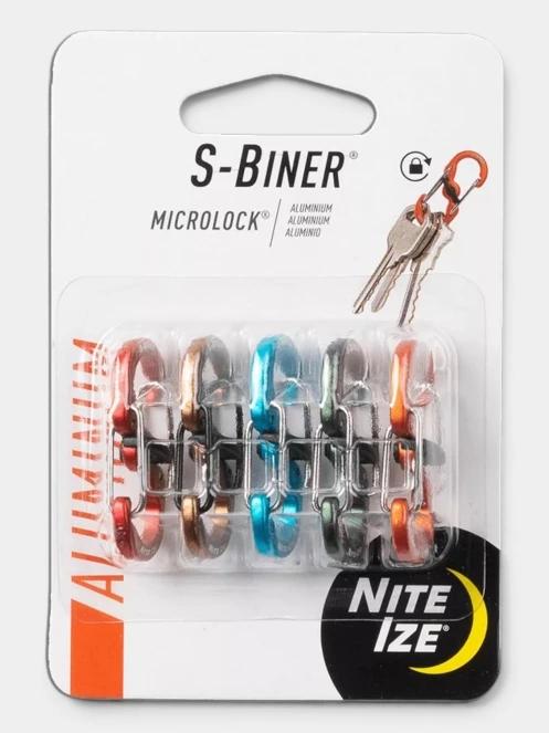 Niteize S-Biner® MicroLock® Aluminum - 5 Pack karabiner multikolor színben 3