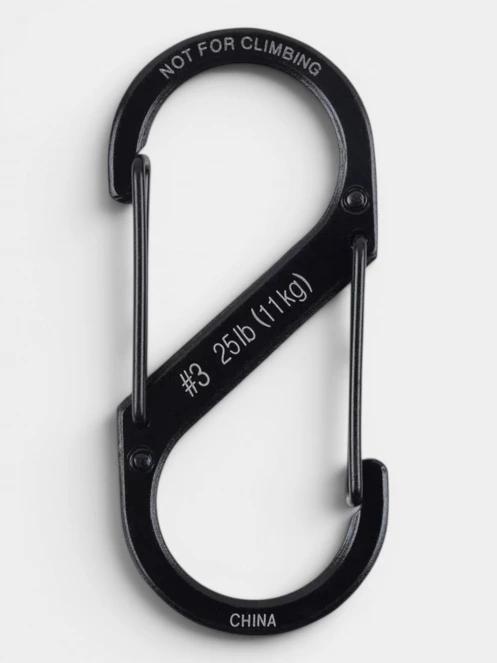 Niteize S-Biner® Stainless Steel Dual Carabiner #3 karabiner fekete színben 3