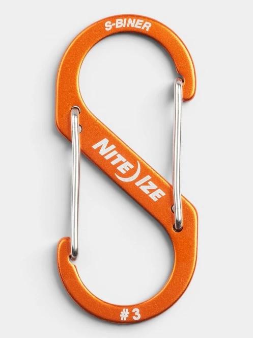 Niteize S-Biner® Aluminum Dual Carabiner #3 karabiner narancssárga színben 2