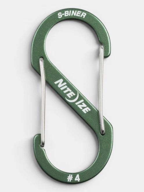 Niteize S-Biner® Aluminum Dual Carabiner #4 karabiner oliva színben 2